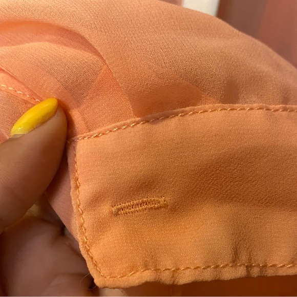 Sheer Button Down Blouse - Picture 4 of 5